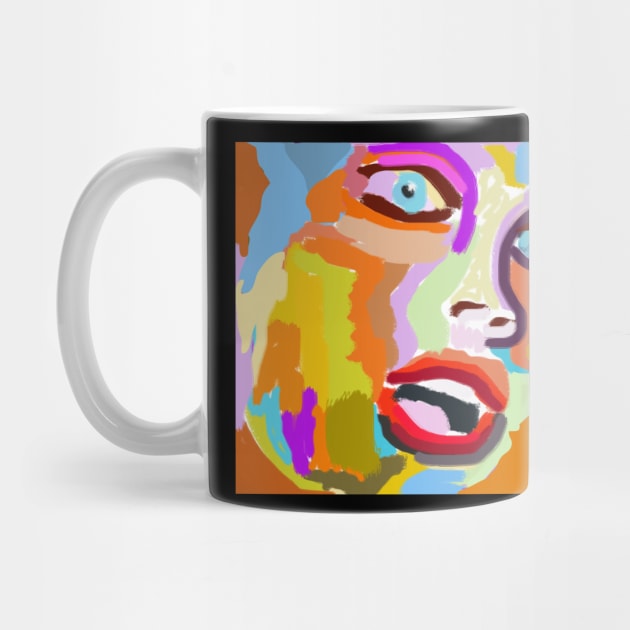 Woman's Face Pop Art Style by jazzworldquest